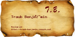 Traub Benjámin névjegykártya