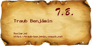 Traub Benjámin névjegykártya